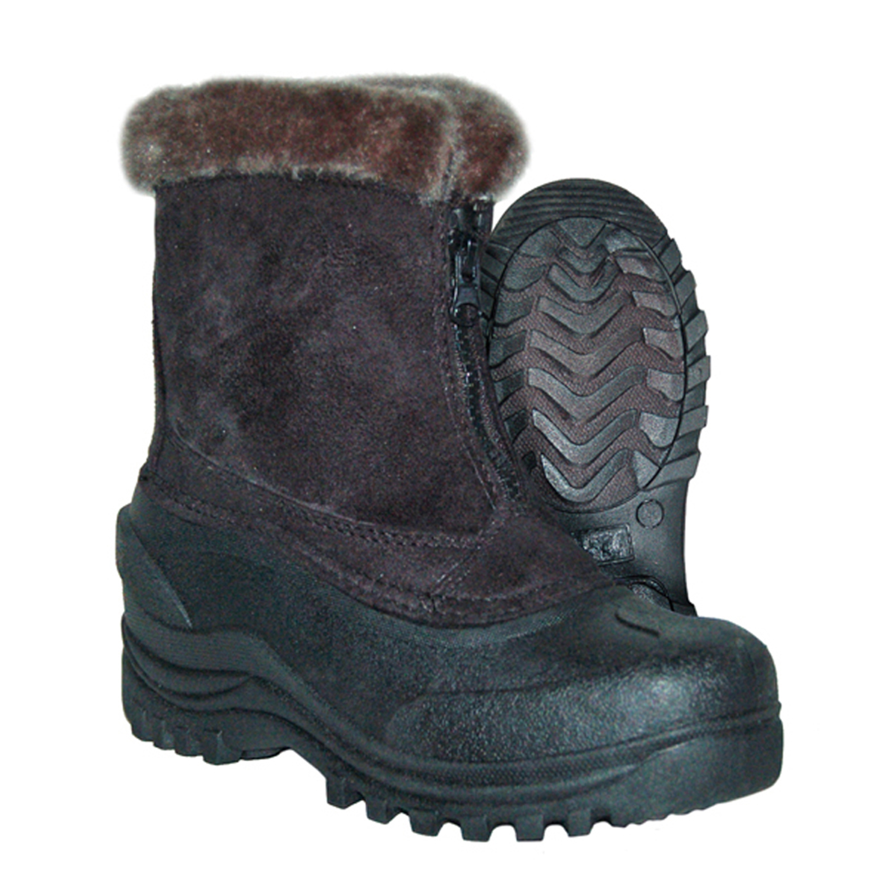 Itasca Women's Tahoe Black Front Zip Faux Fur Winter Snow Boot