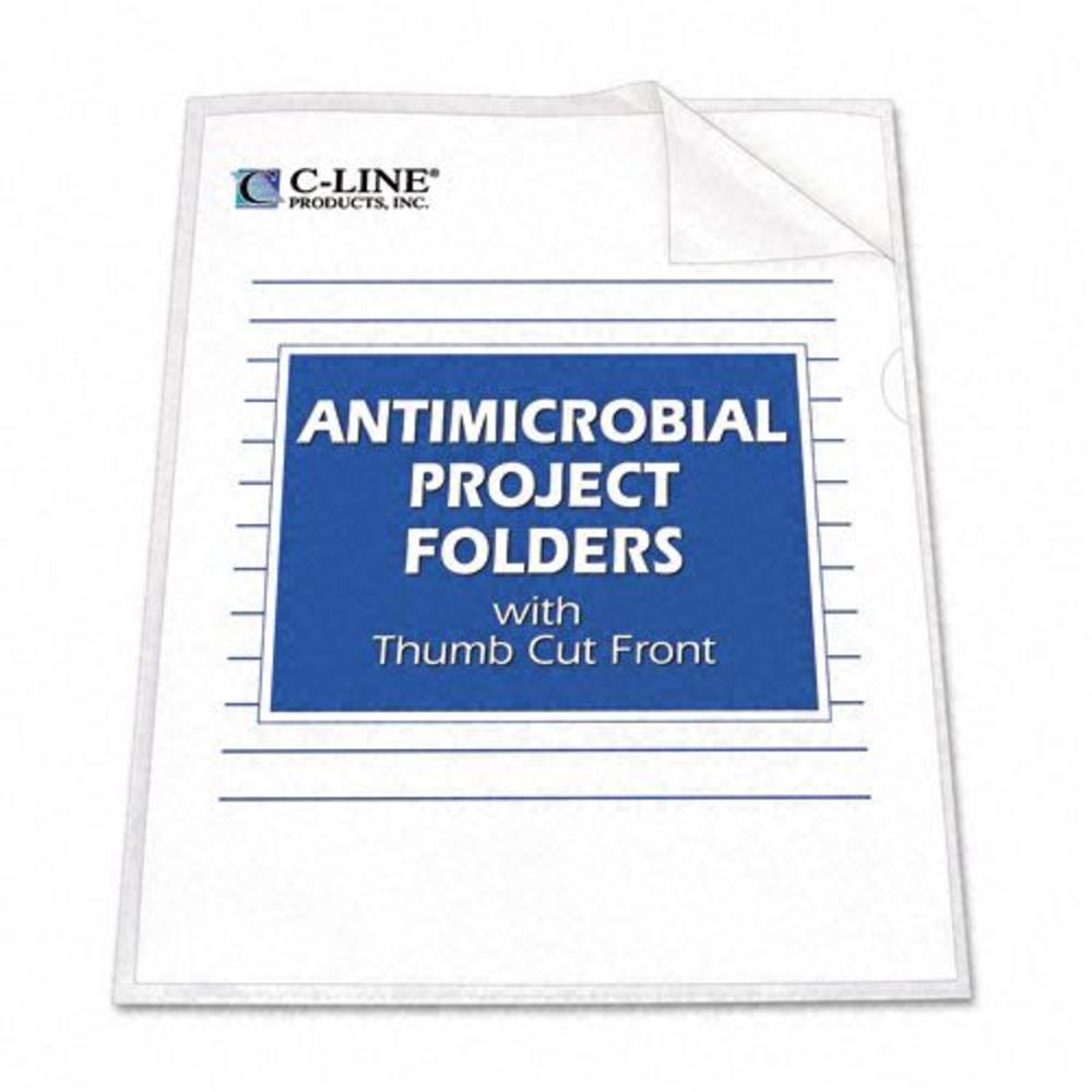 C-Line CLI62137 Antimicrobial Clear Project Folders