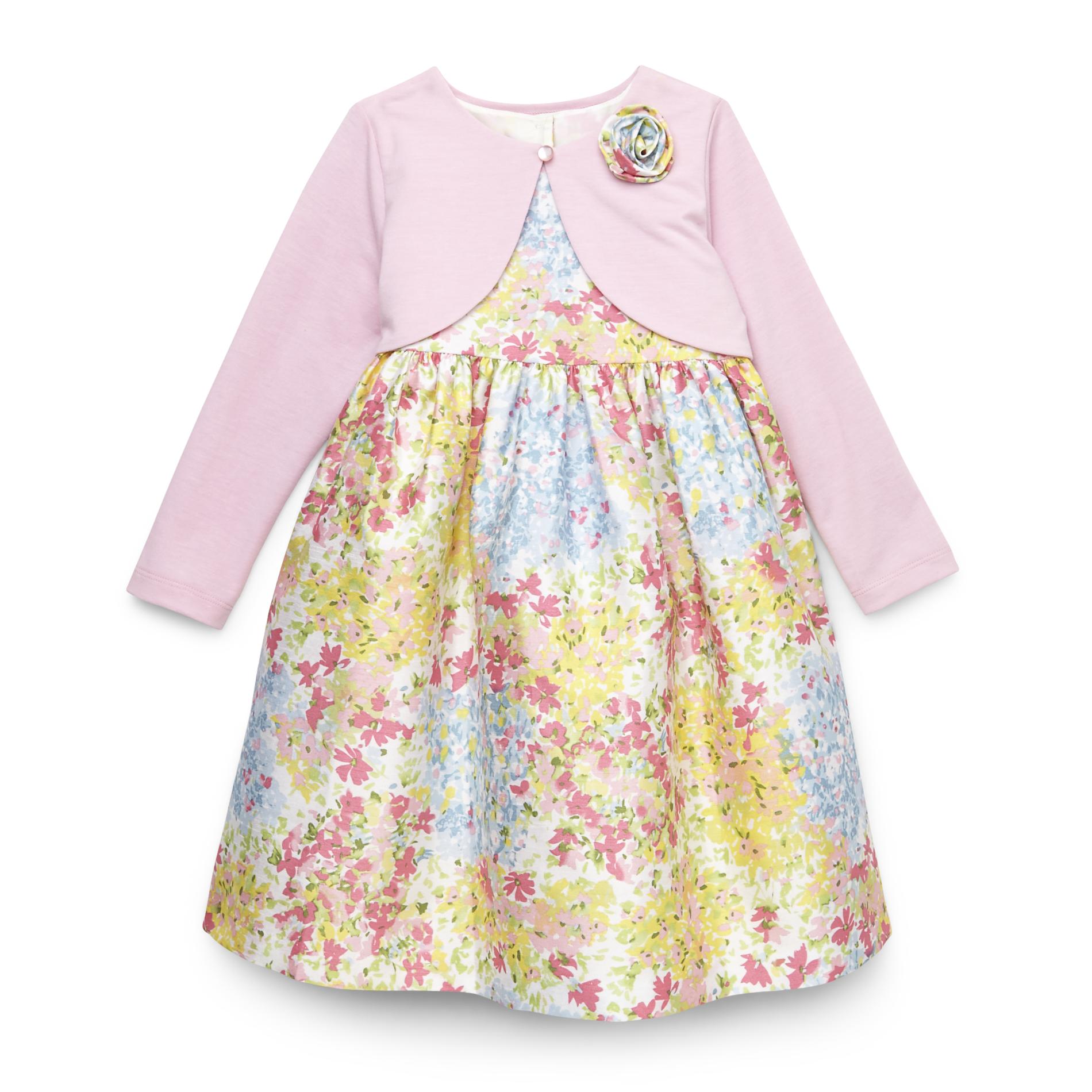 Holiday Editions Infant & Toddler Girl's Dress & Shrug - Floral