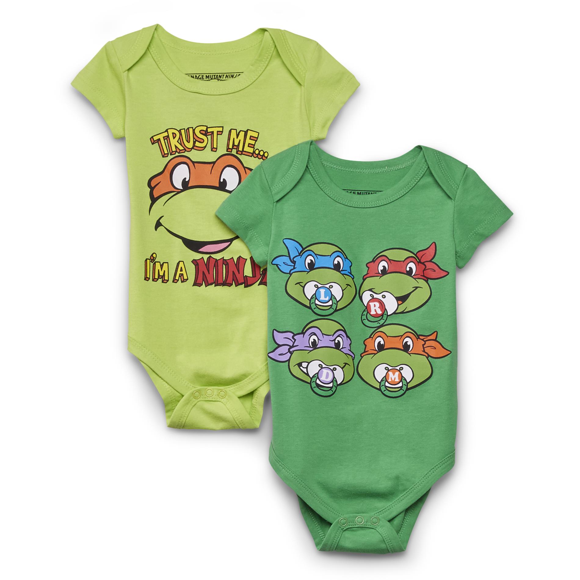Nickelodeon Teenage Mutant Ninja Turtles Newborn Boy's 2-Pack Bodysuits