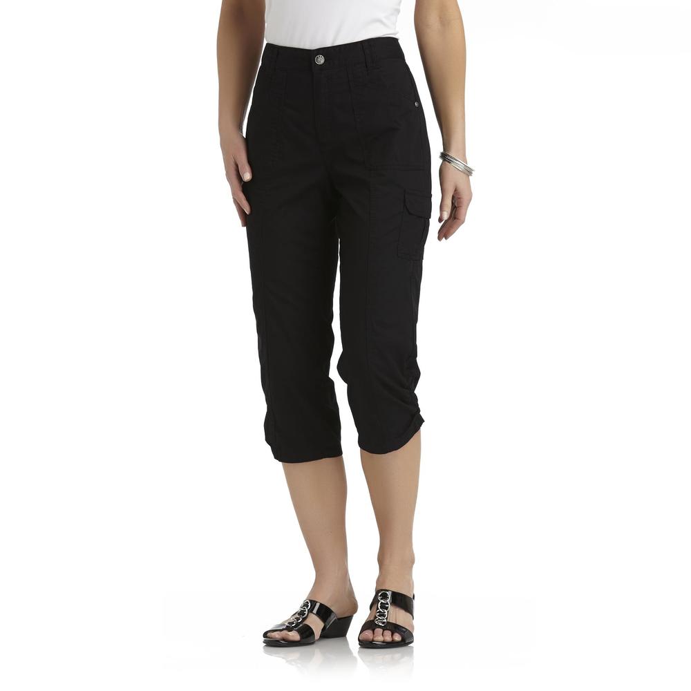 Basic Editions Women's Colored Twill Capris