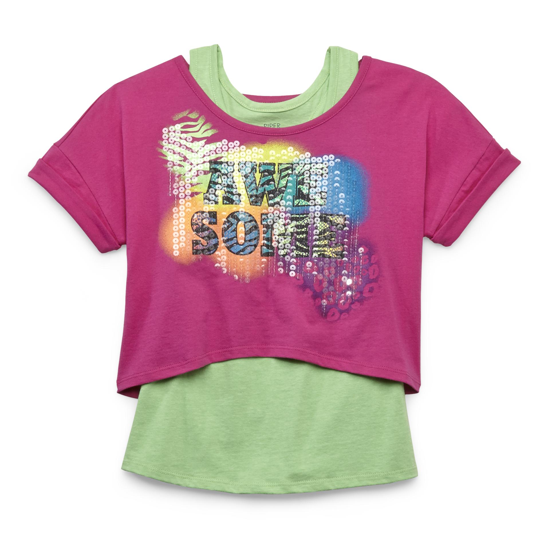 Piper Active Girl's Tank Top & T-Shirt - Awesome