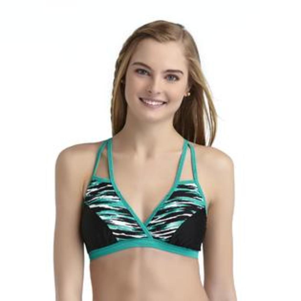 Joe Boxer Junior's MeshBack Athletic Bikini Top Abstract