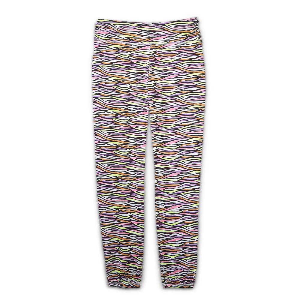 Joe Boxer Women's Ruched Lounge Pants - Neon Zebra Print