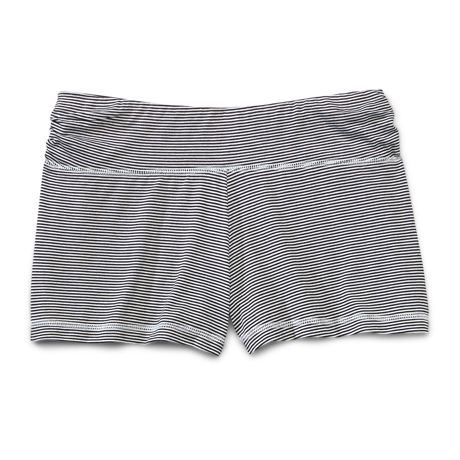Joe Boxer Women's Ruched Lounge Shorts - Striped