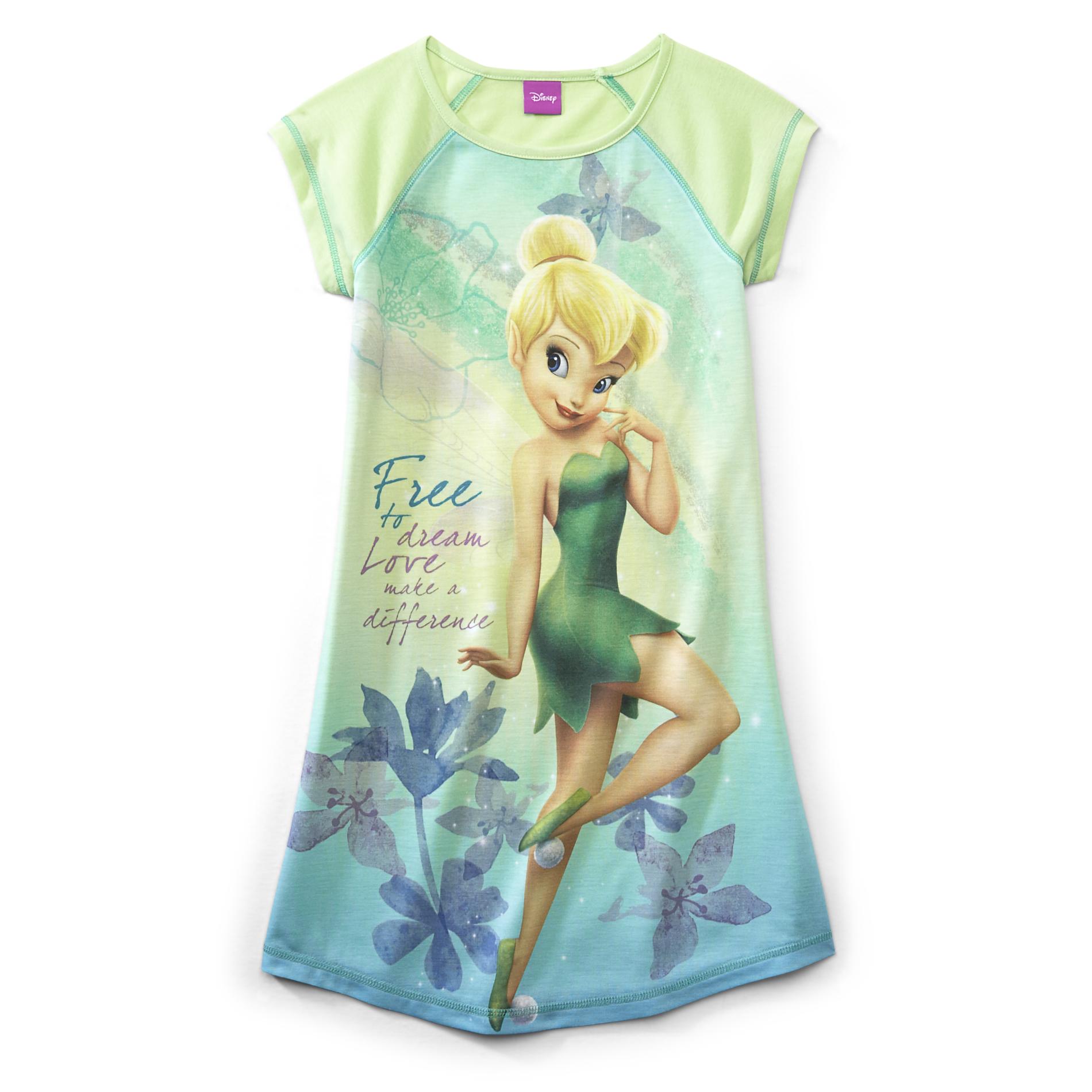 Disney Fairies Girl's Pajama Shirt  - Tinker Bell