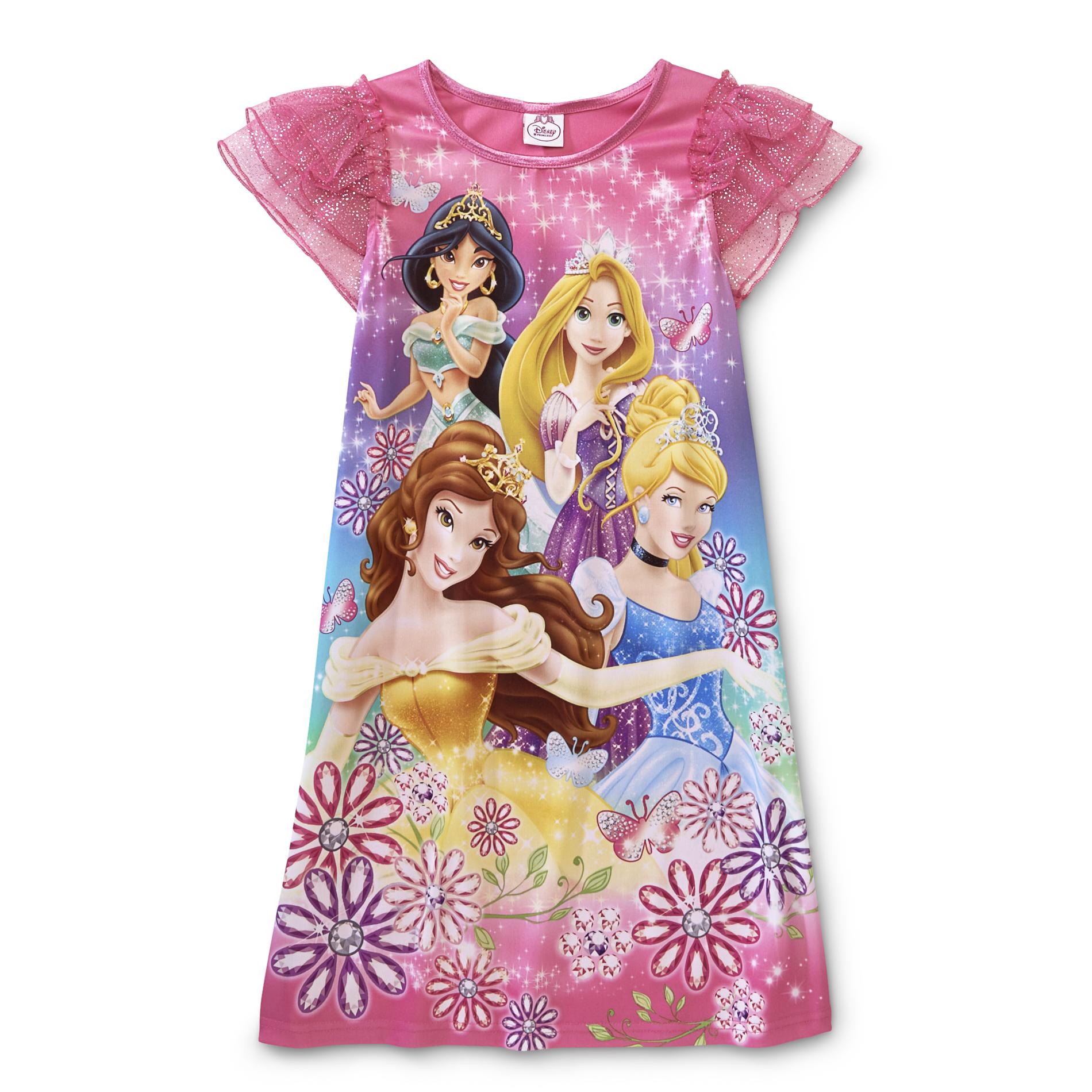 Disney Princess Girl's Nightgown - Jewel Garden