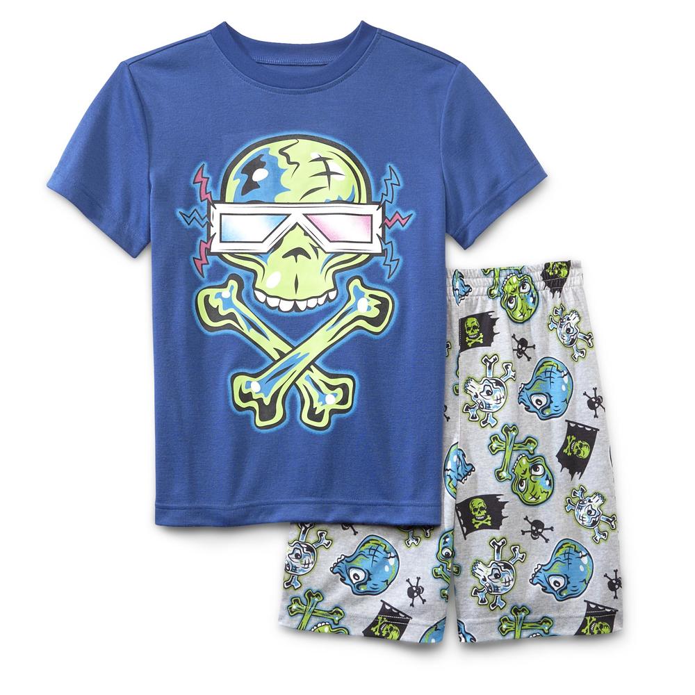 Joe Boxer Boy's Pajama T-Shirt & Shorts - Skull & Crossbones