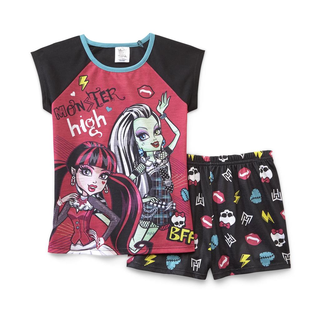 Monster High Girl's Shorts Pajamas - BFF