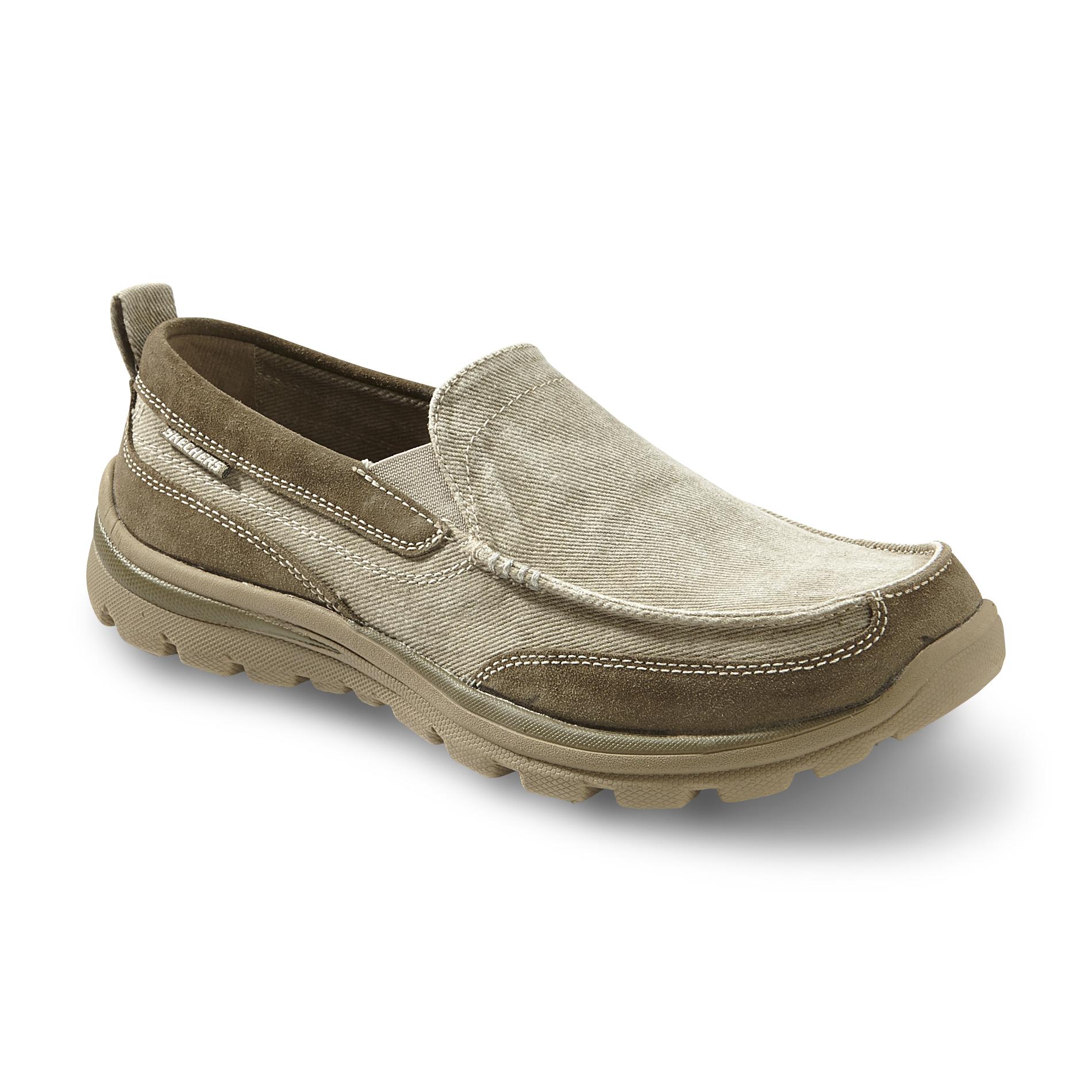 Skechers Men's Relaxed Fit Melvin Casual Slip On - Taupe