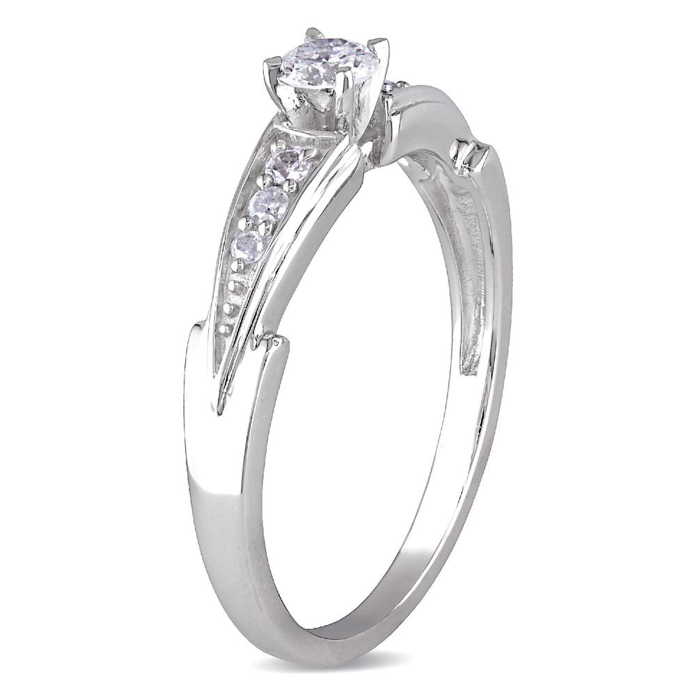 0.25 Cttw. Diamond Sterling Silver Engagement Ring (G-H  I2-I3)