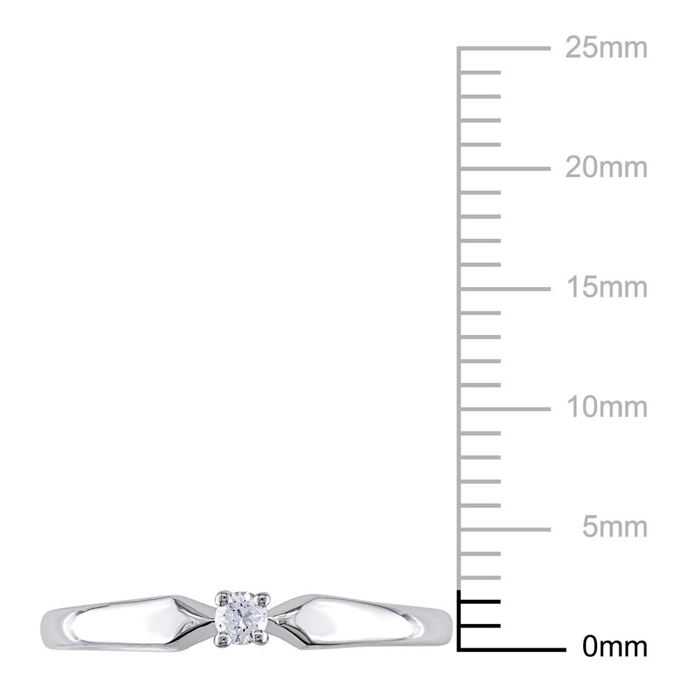 0.05 Cttw. Sterling Silver Diamond Solitaire Promise Ring (G-H  I3)