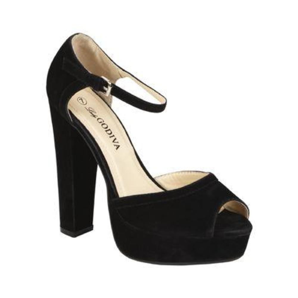 Lady Godiva Women's Cayla Platform Sandal - Black