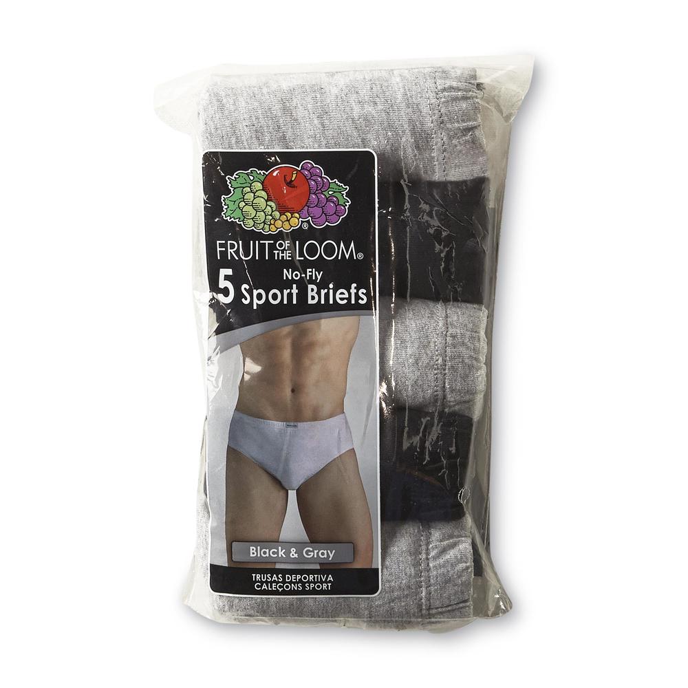 Fruit of the Loom Men&#8217;s Underwear Package of 5 No Fly Knit Sport Briefs