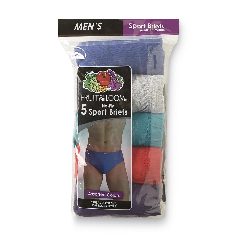 Fruit of the Loom Men&#8217;s Underwear Package of 5 No Fly Knit Sport Briefs