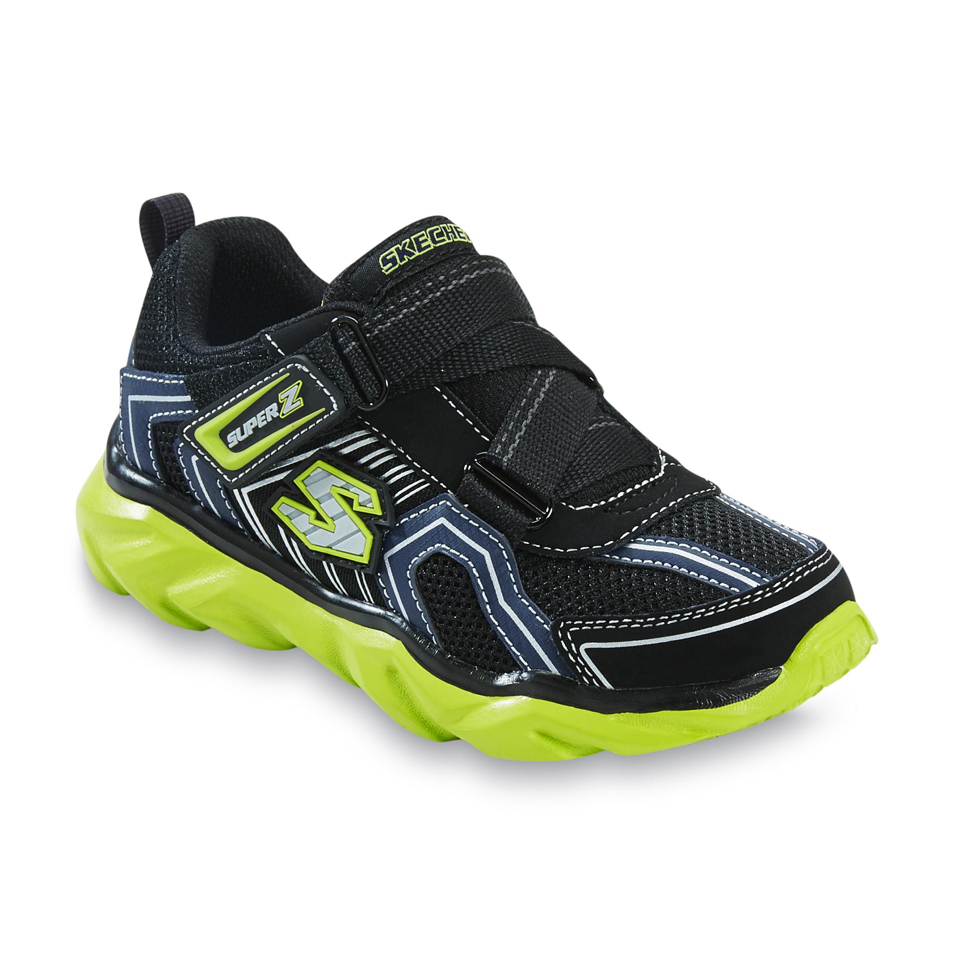 Skechers Boy's Revel Black/Lime Athletic Shoe