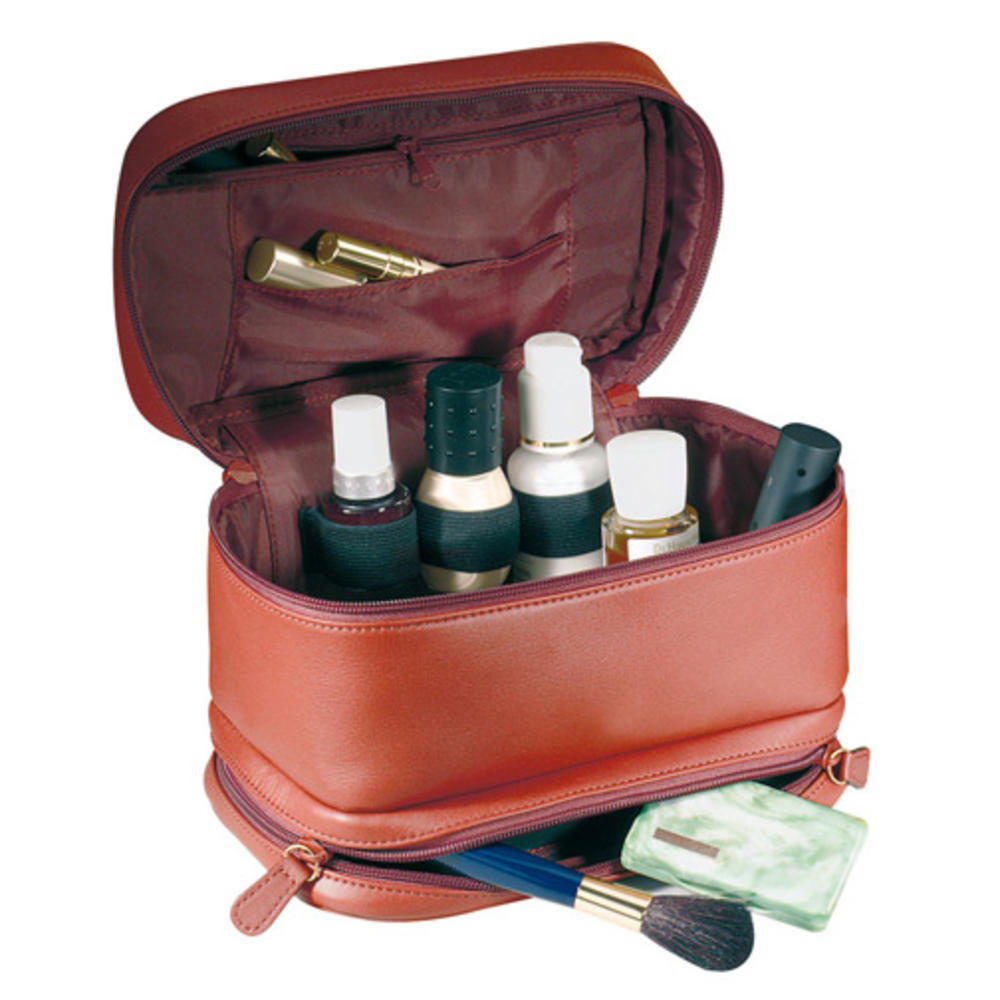 Royce Leather Ladies' Cosmetic Travel Case