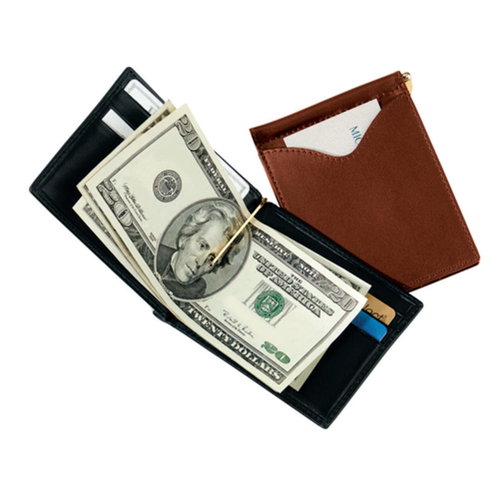 Royce Leather Men's Cash Clip Wallet With Outside Pocket