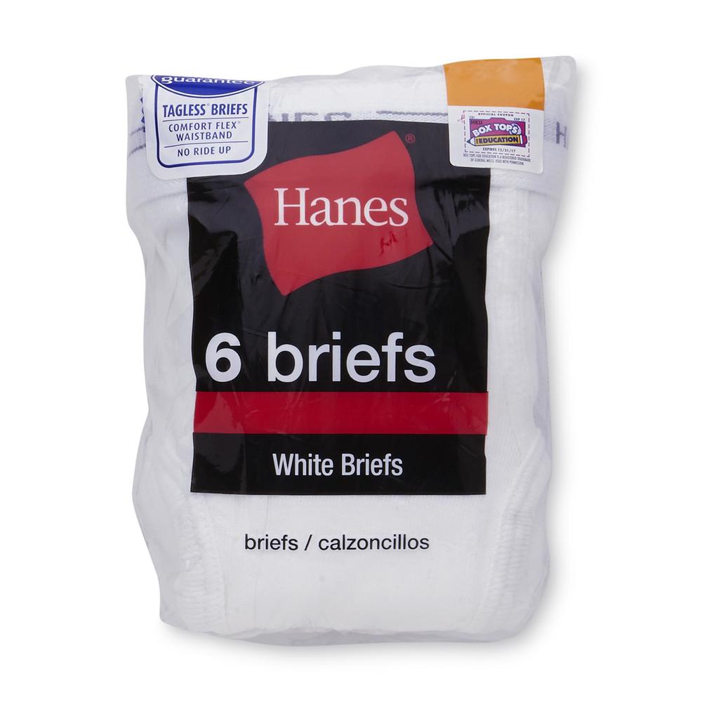 Hanes Boys Cotton Brief White 6 Pack