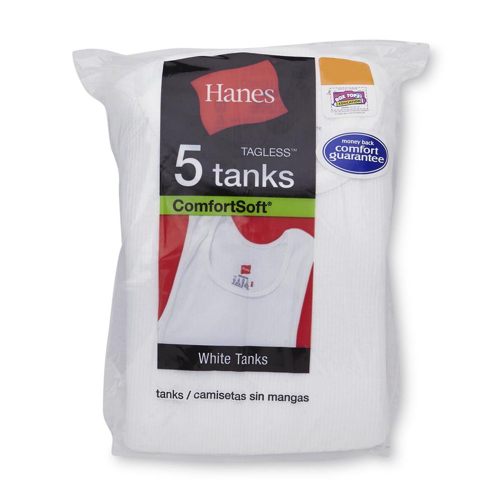 Hanes Boy&#39;s A-Shirt White 5 Pack