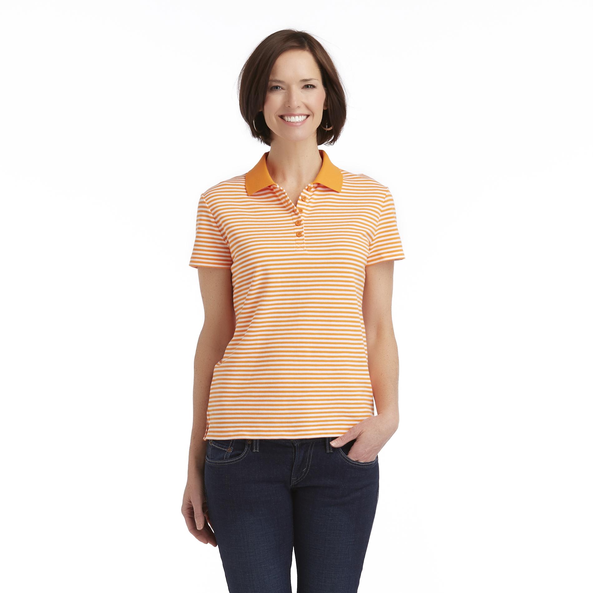Basic Editions Women's Polo Shirt - Striped