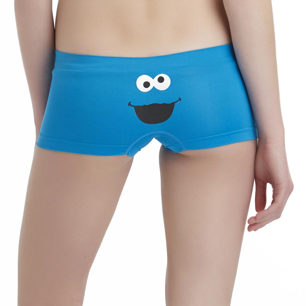 Sesame Street Women's Boy Short Panties - Cookie Monster