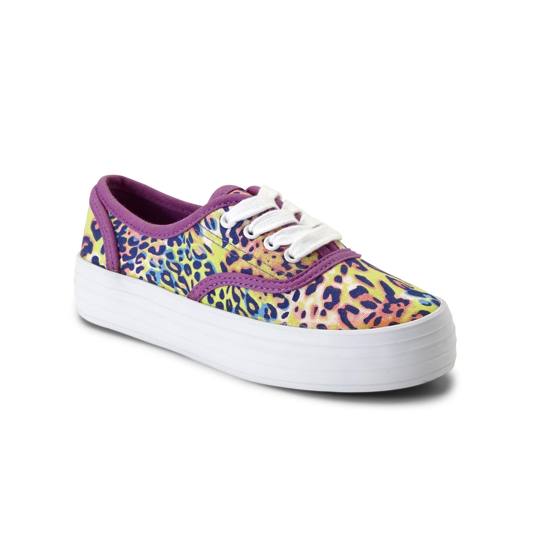 Bongo Girl's Cameo Multicolor Canvas Sneaker - Leopard Print