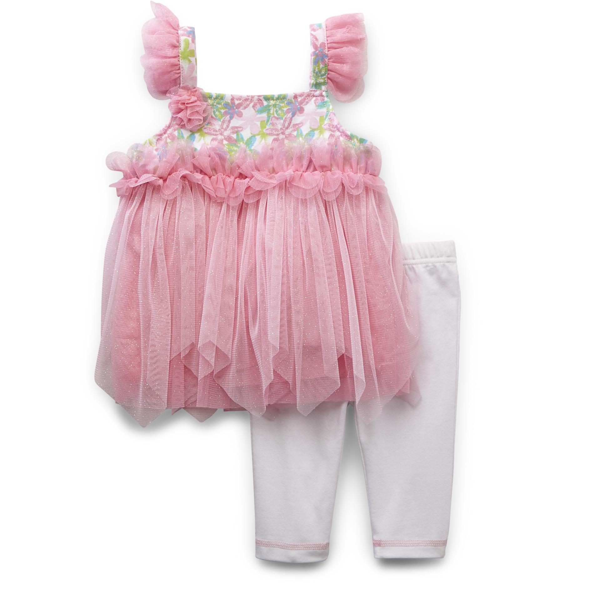 WonderKids Infant & Toddler Girl's Tutu Dress & Leggings - Floral