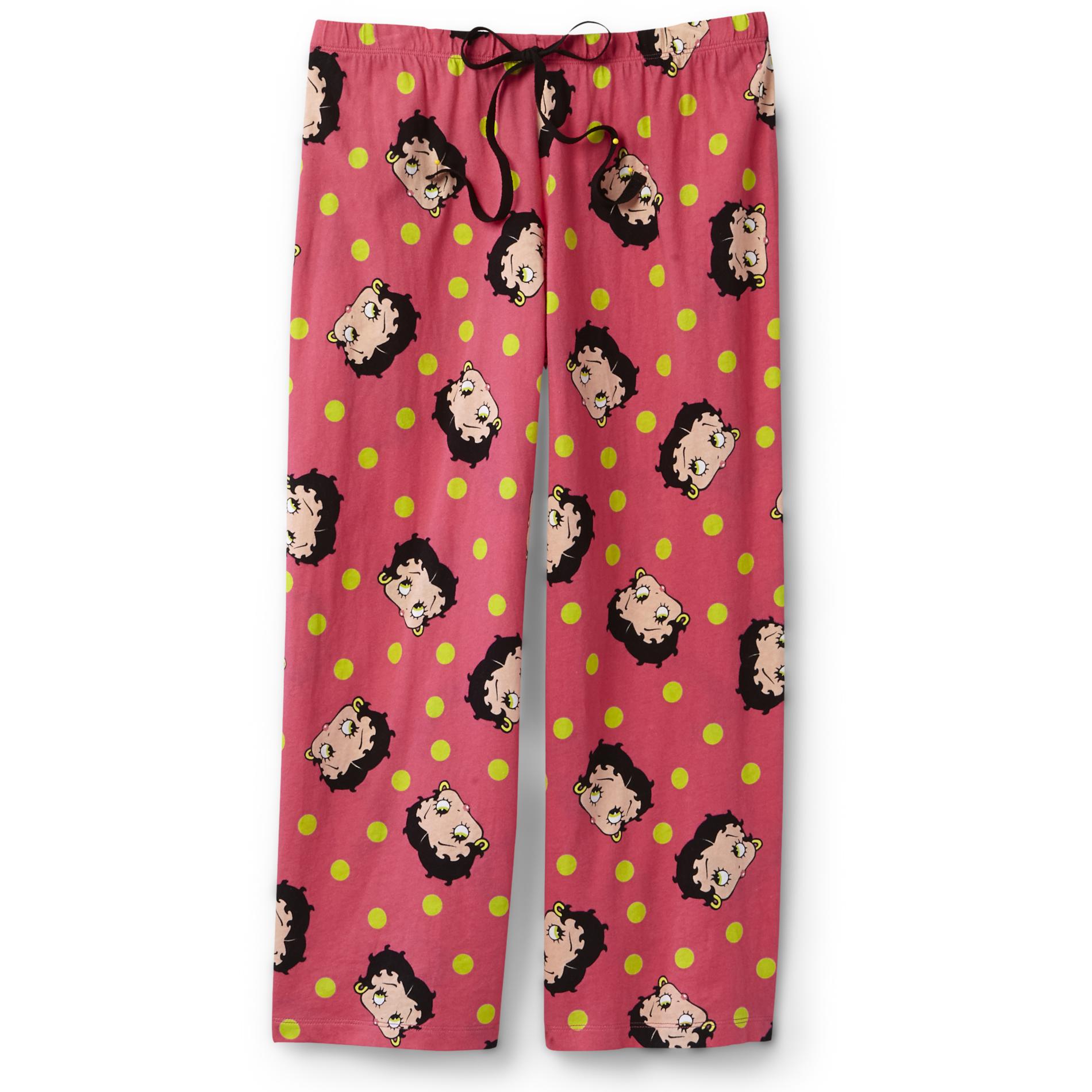 Betty Boop Women's Cropped Pajama Pants - Polka Dots