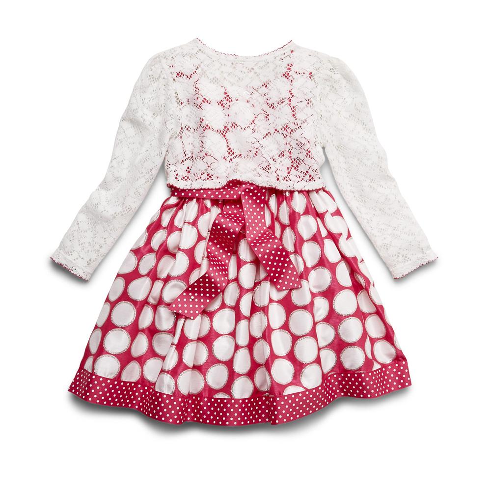 Youngland Infant & Toddler Girl's Dress & Shrug - Dotted