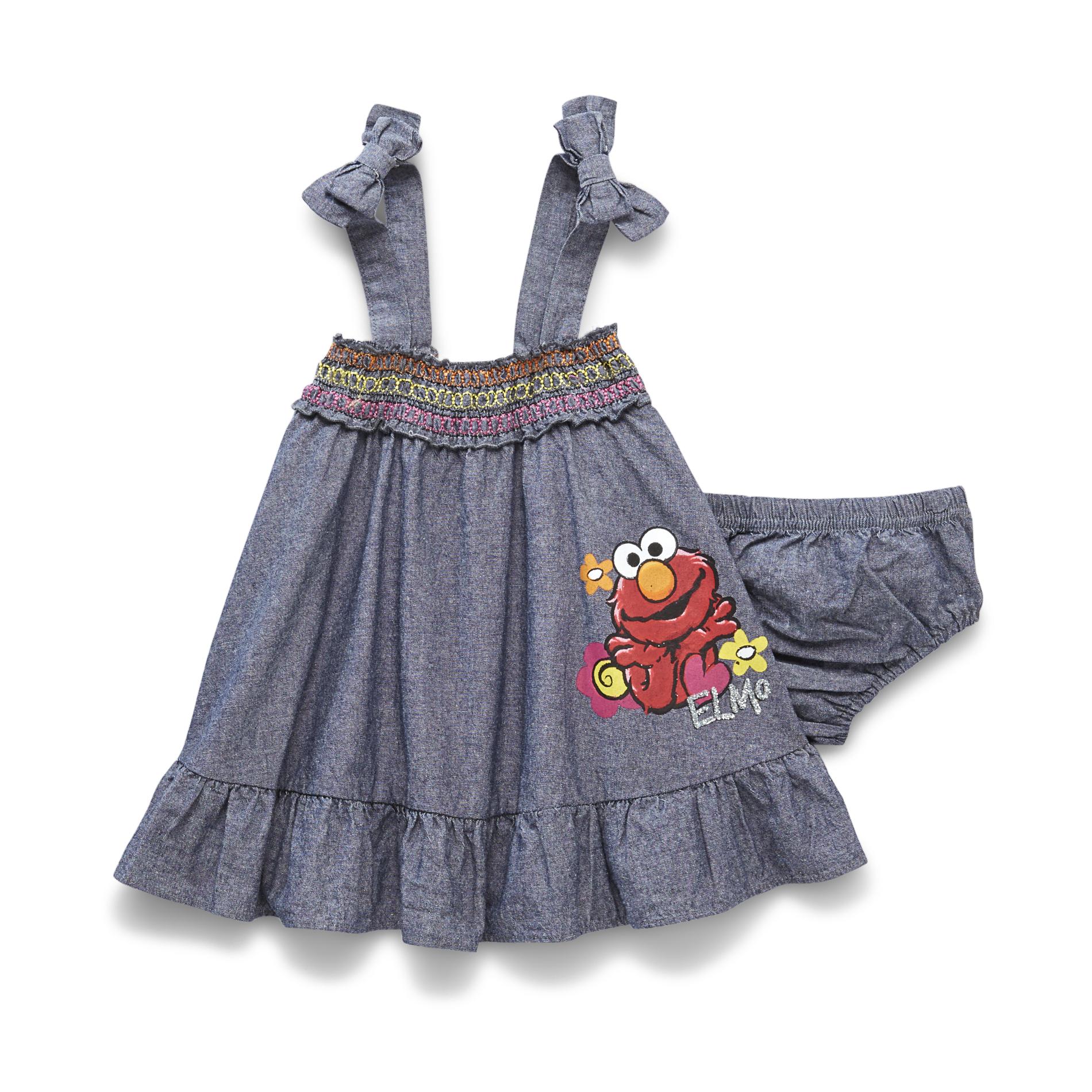 Sesame Street Infant Girl's Smocked Sundress - Elmo