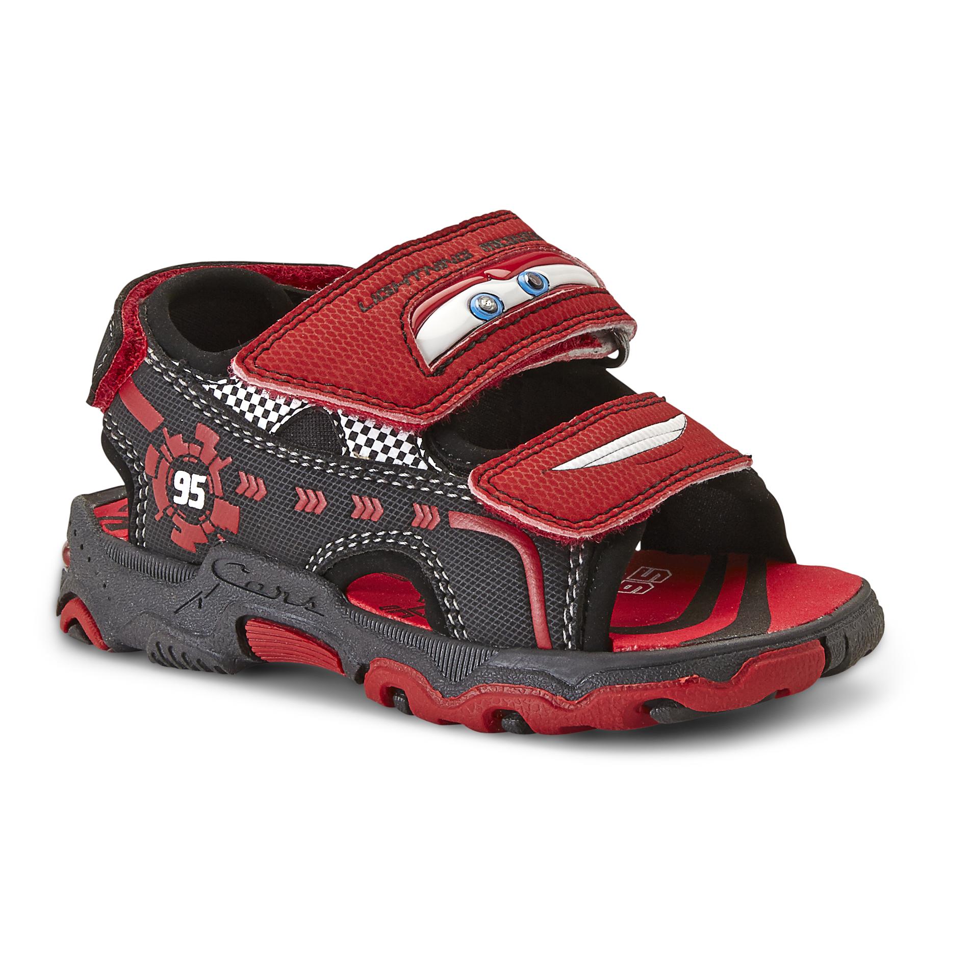 Disney Cars Boy's Red/Black Light-Up Athletic Sneakers