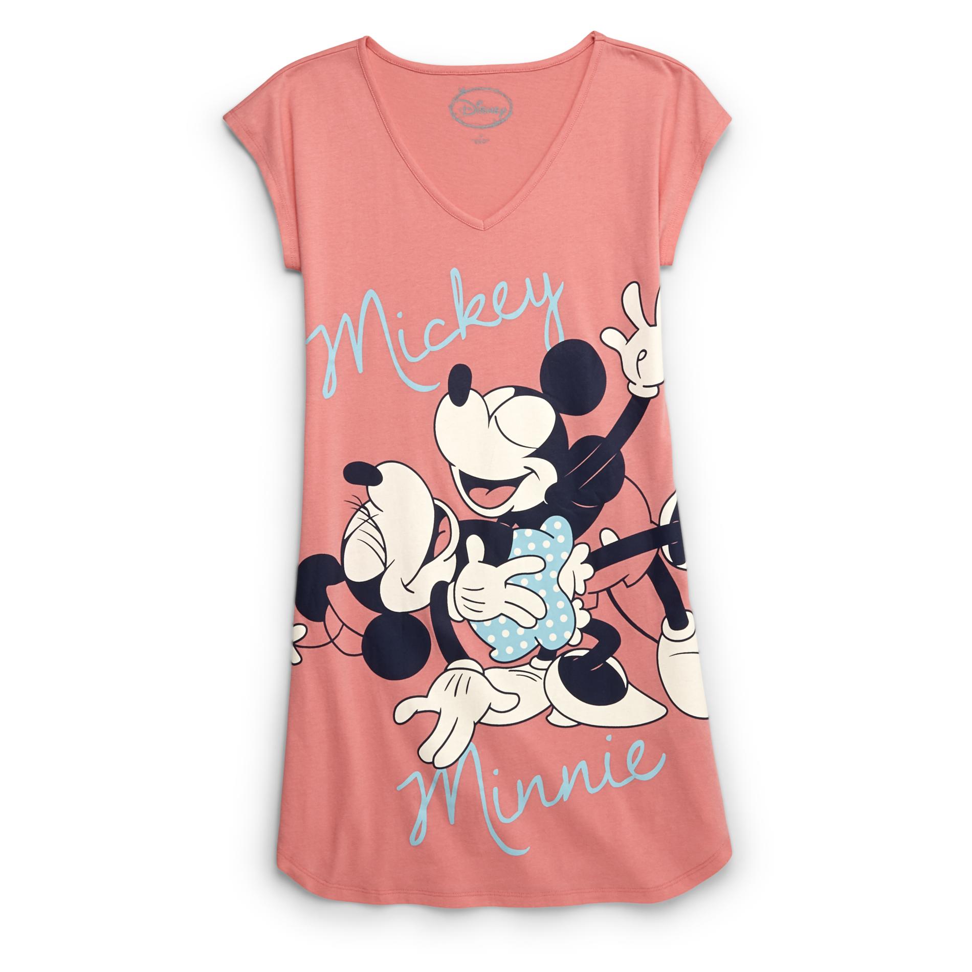 Disney Women's Cap Sleeve Sleep Shirt - Mickey & Minnie