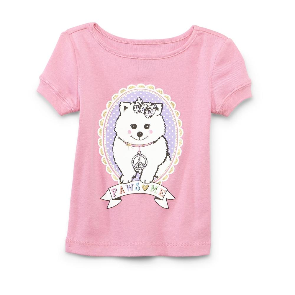 Joe Boxer Infant & Toddler Girl's Pajama Top & Shorts - Hearts & Peace Signs