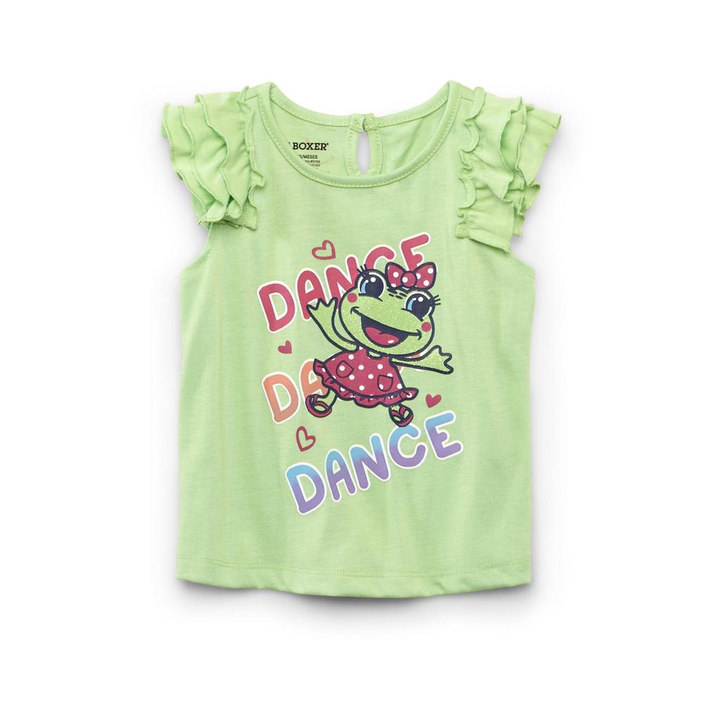 Joe Boxer Infant & Toddler Girl's Cap Sleeve Pajama Top & Shorts - Dancing Frog