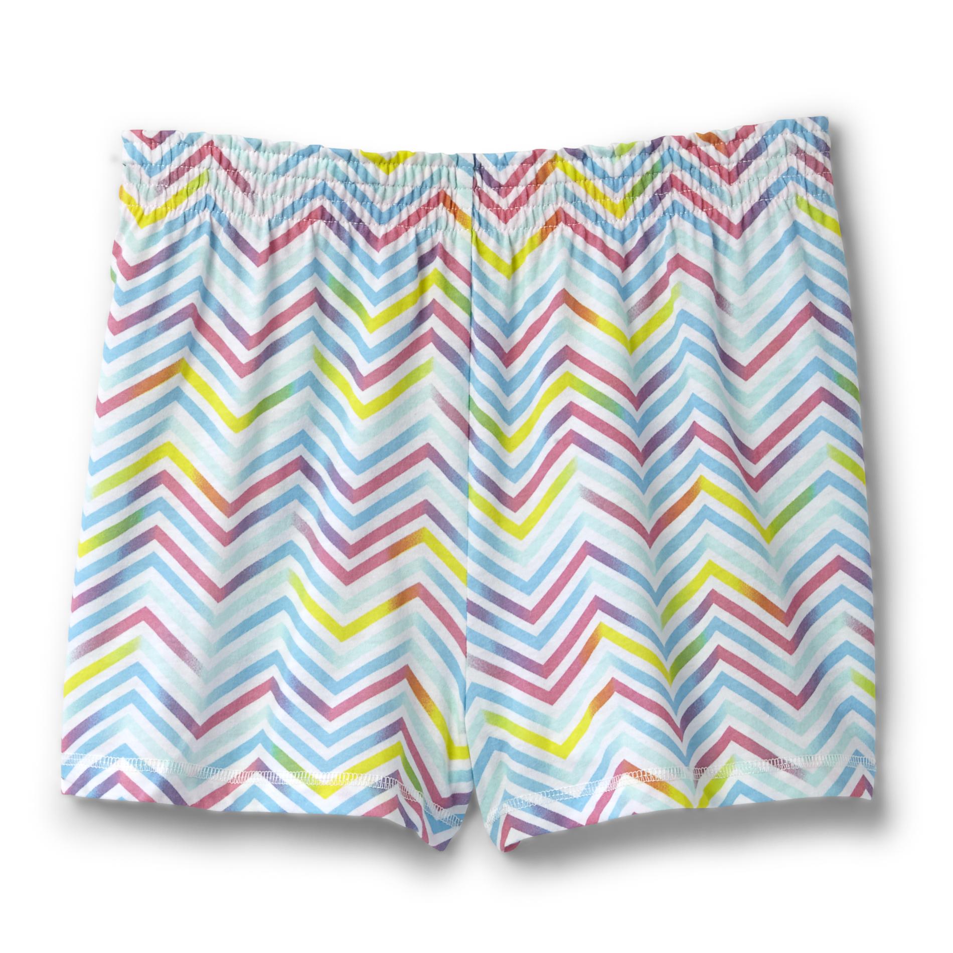 Joe Boxer Women's Basic Knit Shorts - Rainbow Chevron