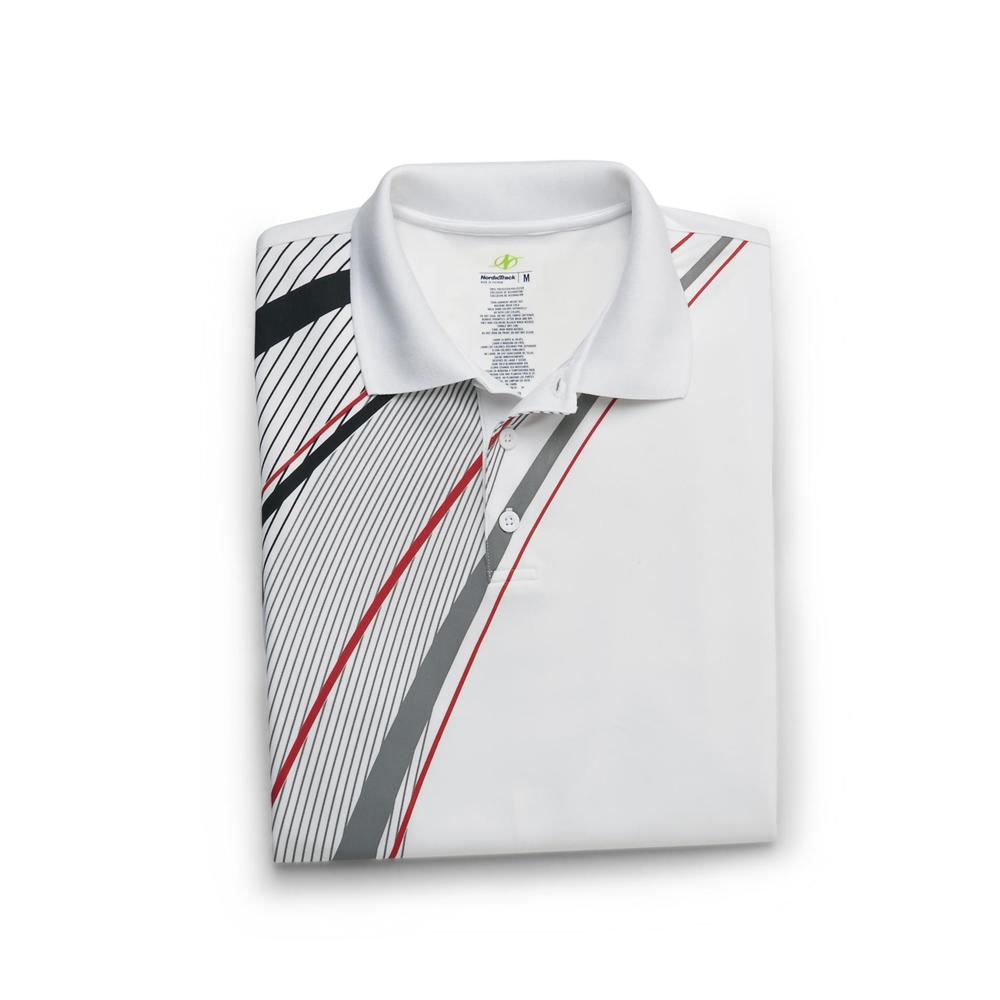 NordicTrack Men's Graphic Polo Shirt - Striped