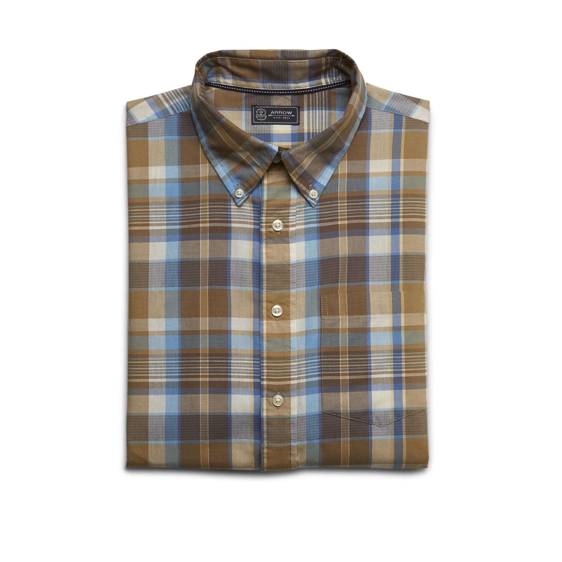 Arrow Men's Button-Front Shirt - Madras Plaid