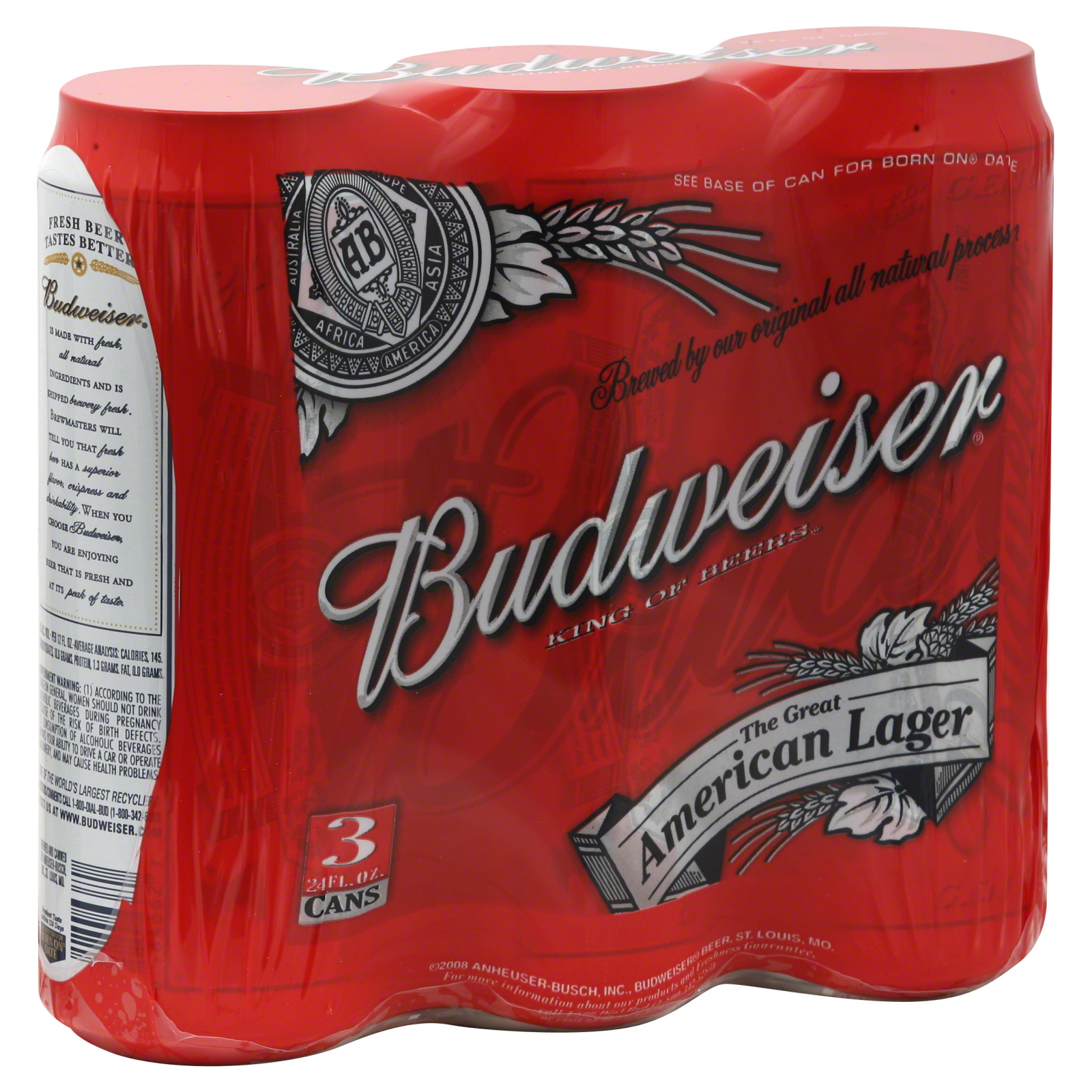 Budweiser Beer, 3 - 24 fl. oz. can