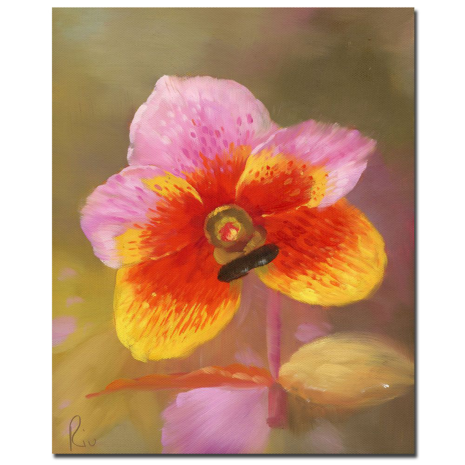 Trademark Global 26x32 inches "Orange-Pink Orchid"
