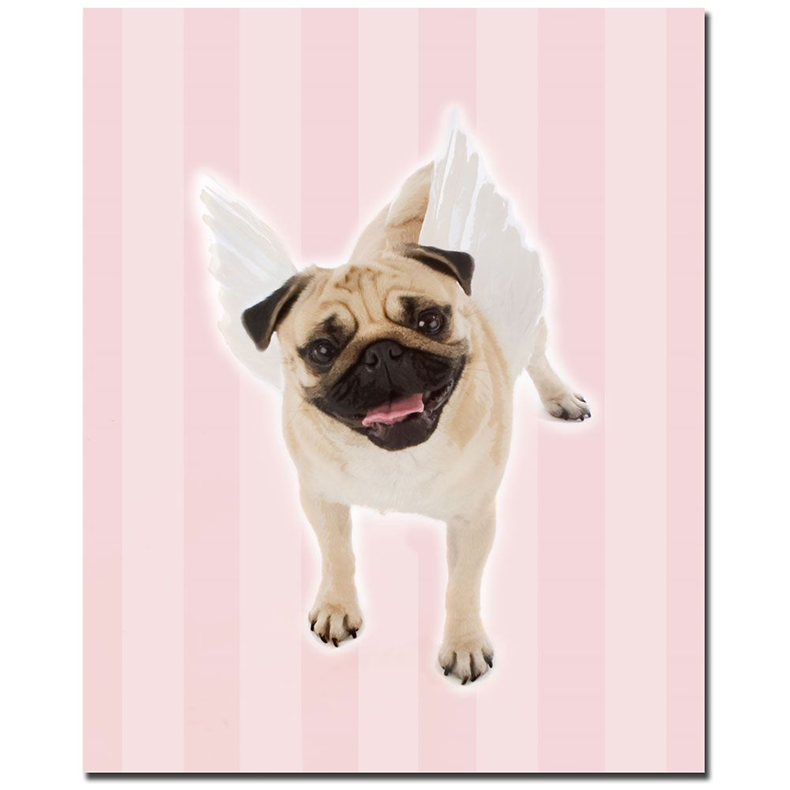 Trademark Global 26x32 inches "Pug Angel" by Gifty Idea Greeting Cards and Such!