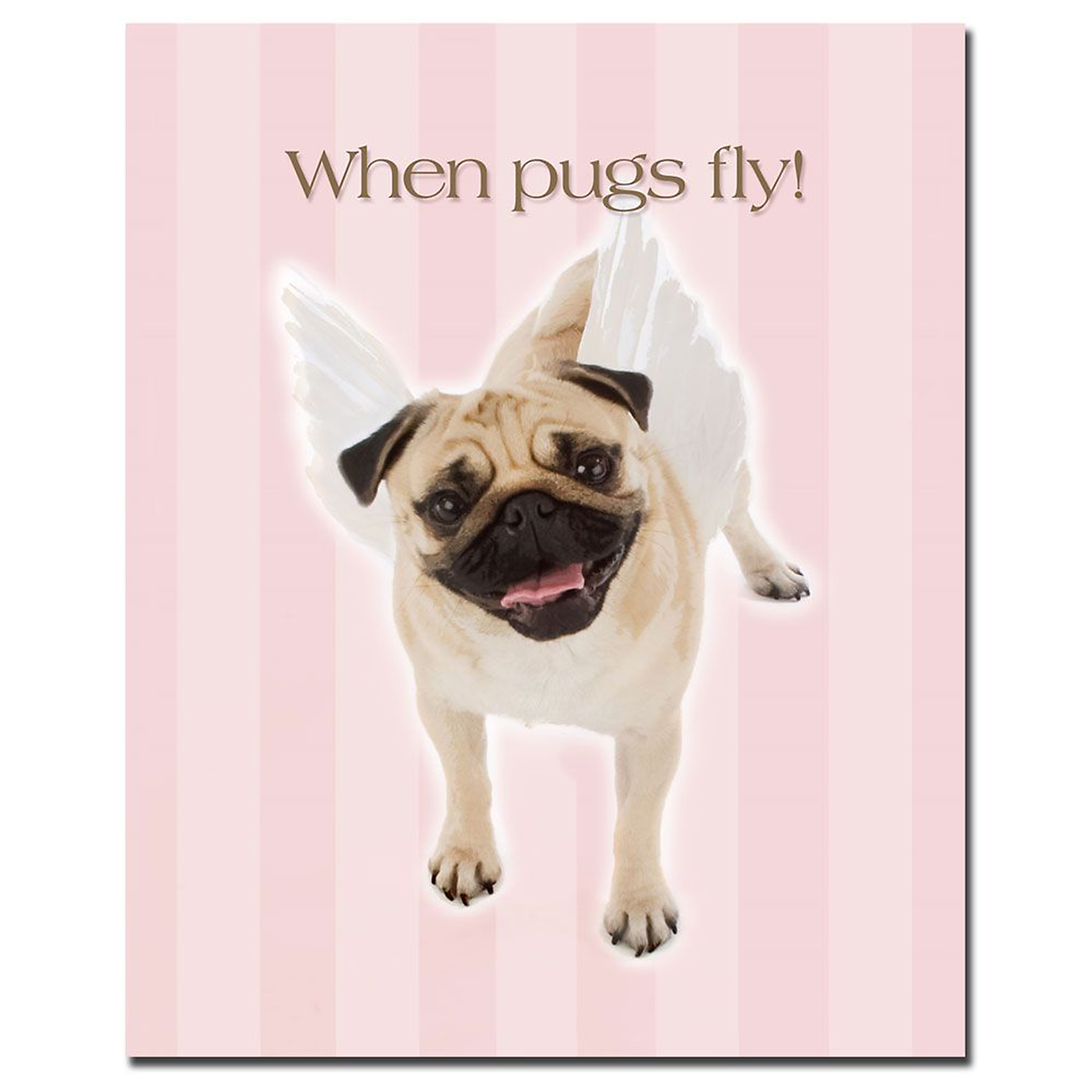 Trademark Global 26x32 inches "When Pugs Fly" by Gifty Idea Greeting Cards and Such!