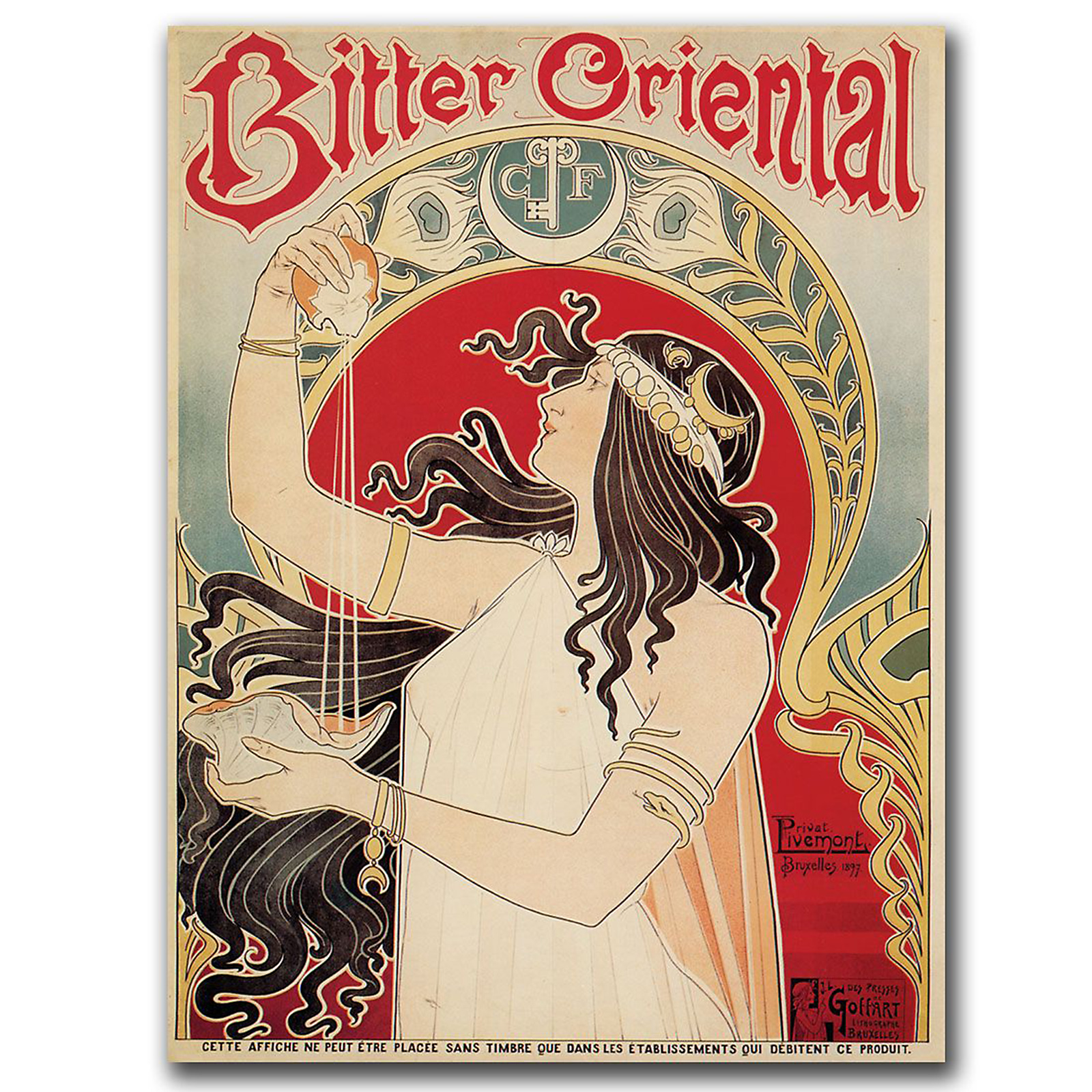 Trademark Global 18x24 inches "Bitter Oriental" by Privat Livemont