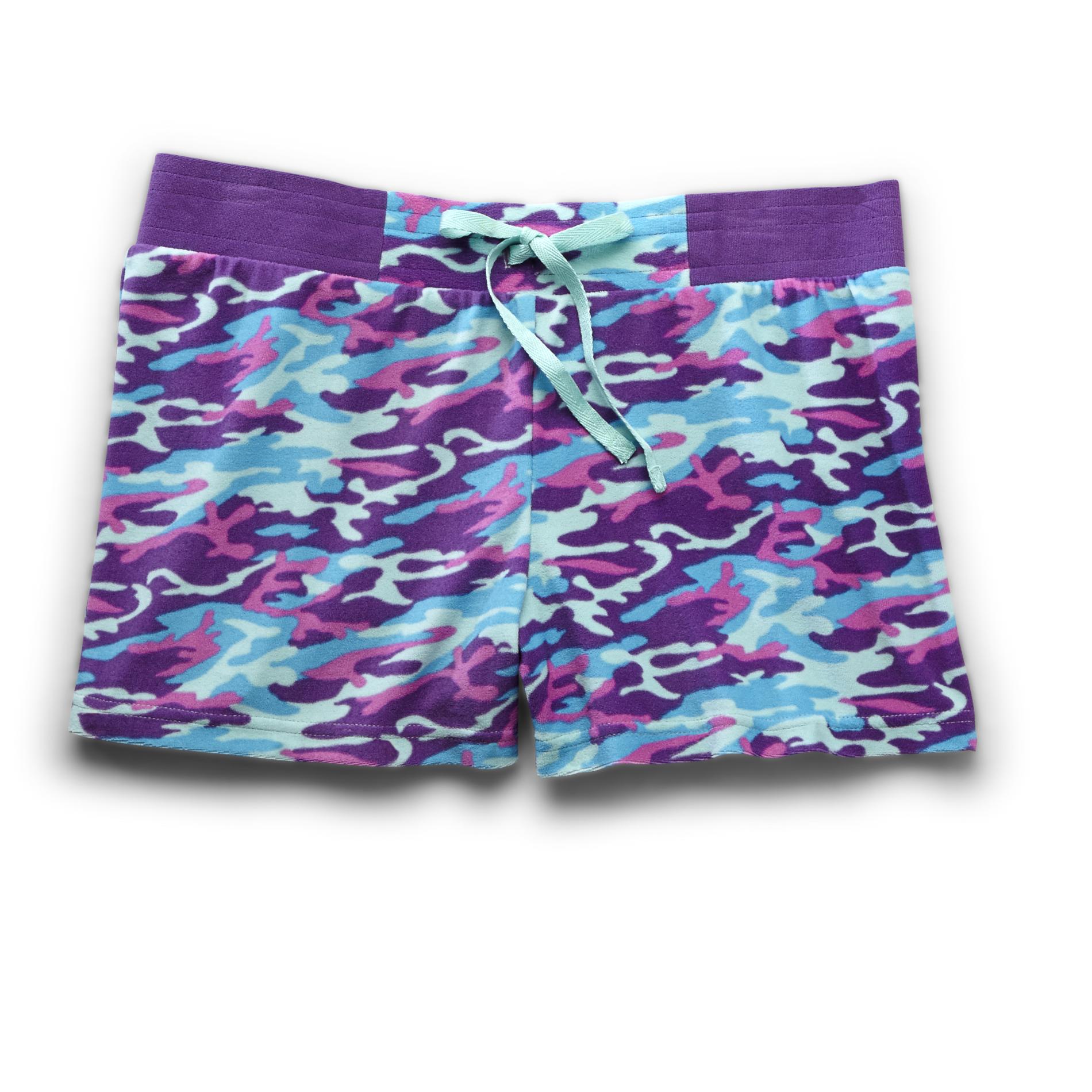 Joe Boxer Women's Microterry Pajama Shorts - Camouflage