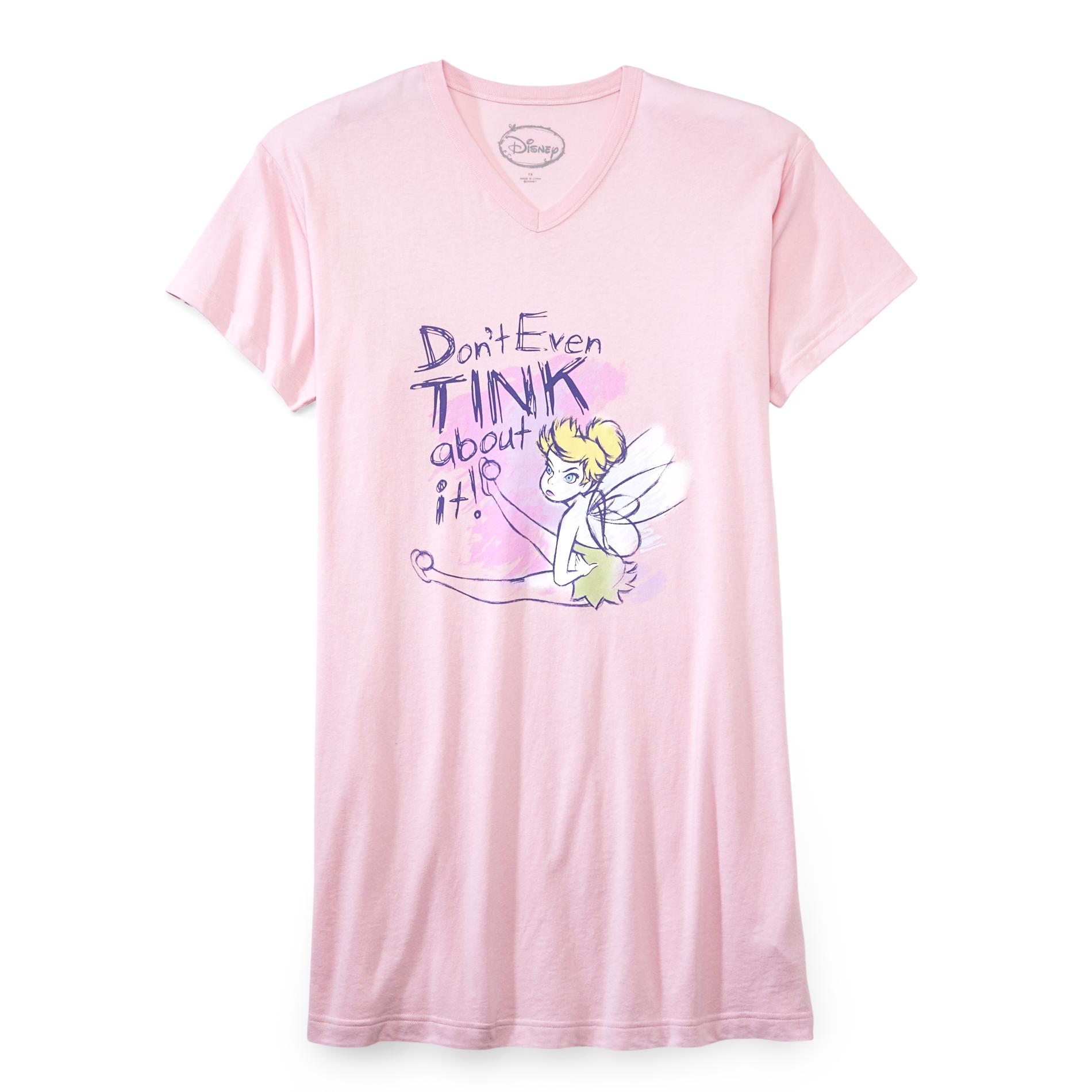 Disney Women's Plus Graphic Dorm Shirt - Tinker Bell