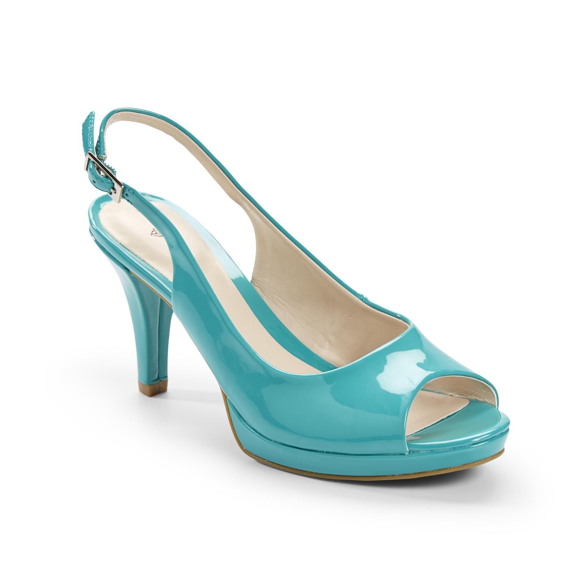 Jaclyn Smith Women's Anessa Turquoise Slingback Pump