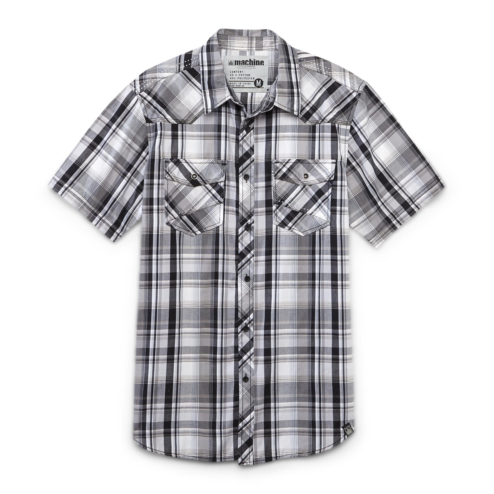 Point Zero Young Men's Woven Shirt - Plaid