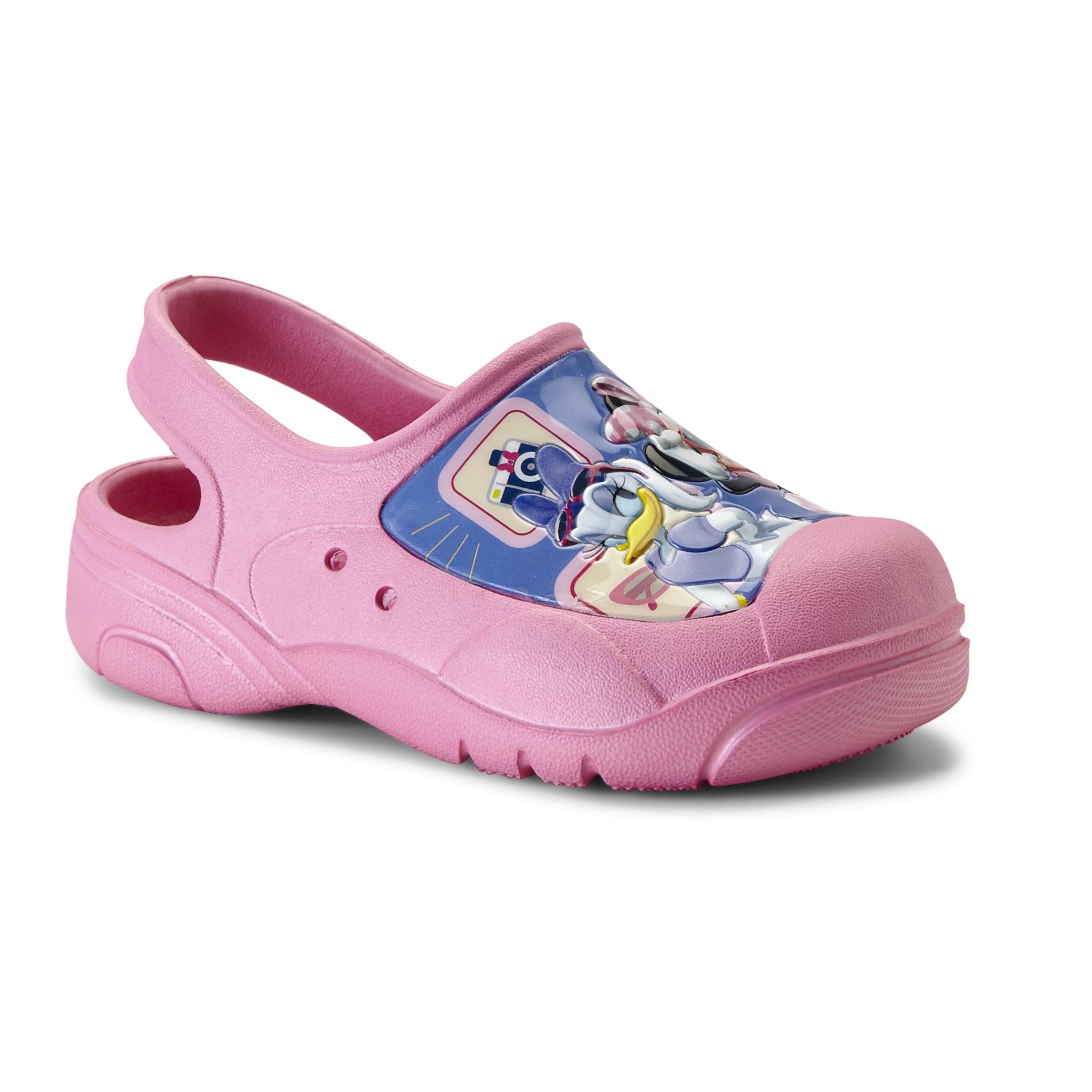 Disney Minnie Mouse & Daisy Duck Toddler Girl's Pink Clog
