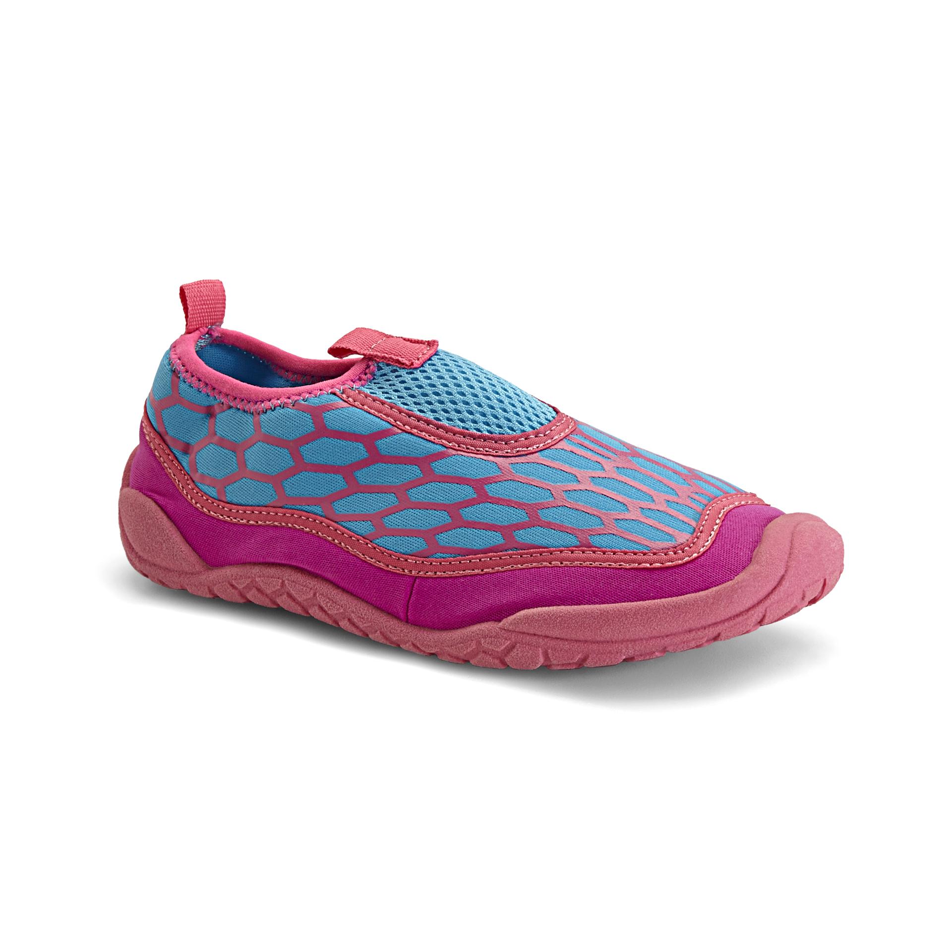 Athletech Girl's Ari Blue/Neon Pink Water Shoe