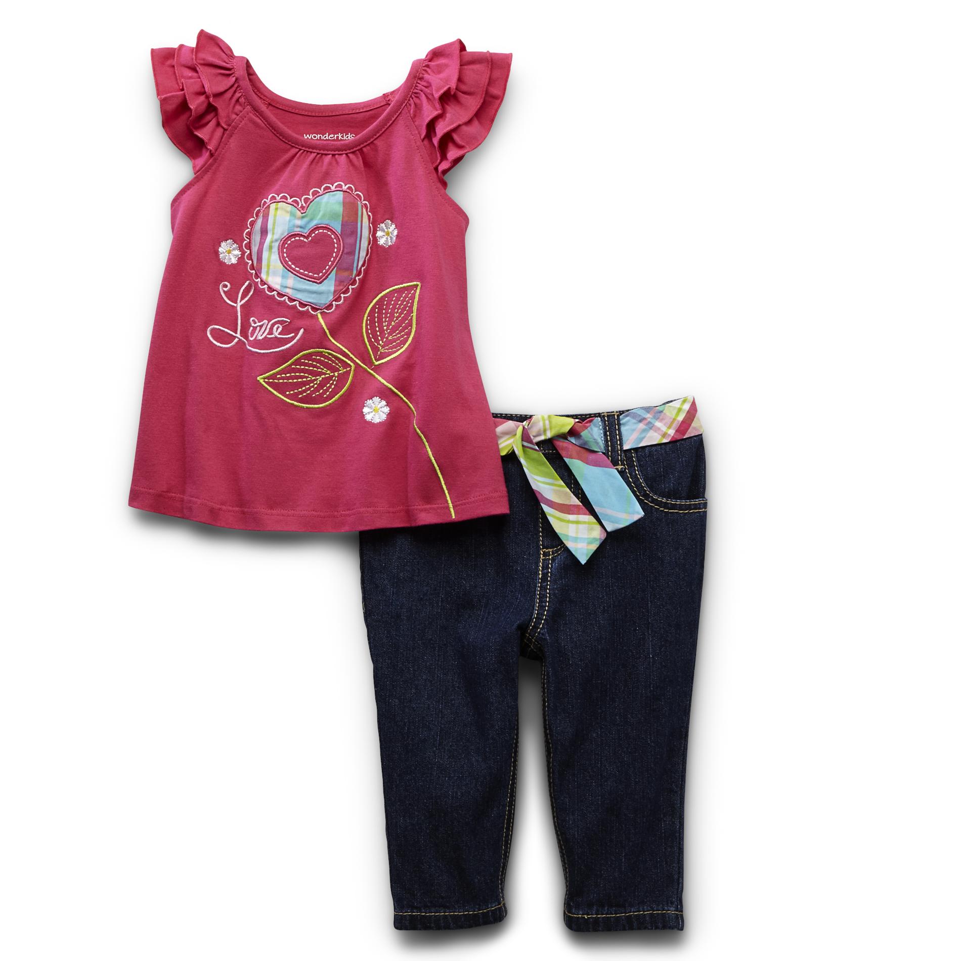 WonderKids Infant & Toddler Girl's Top & Jeans - Love